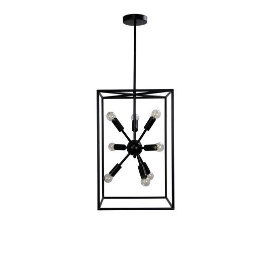 Georgetown.35 8 Light Pendant Black