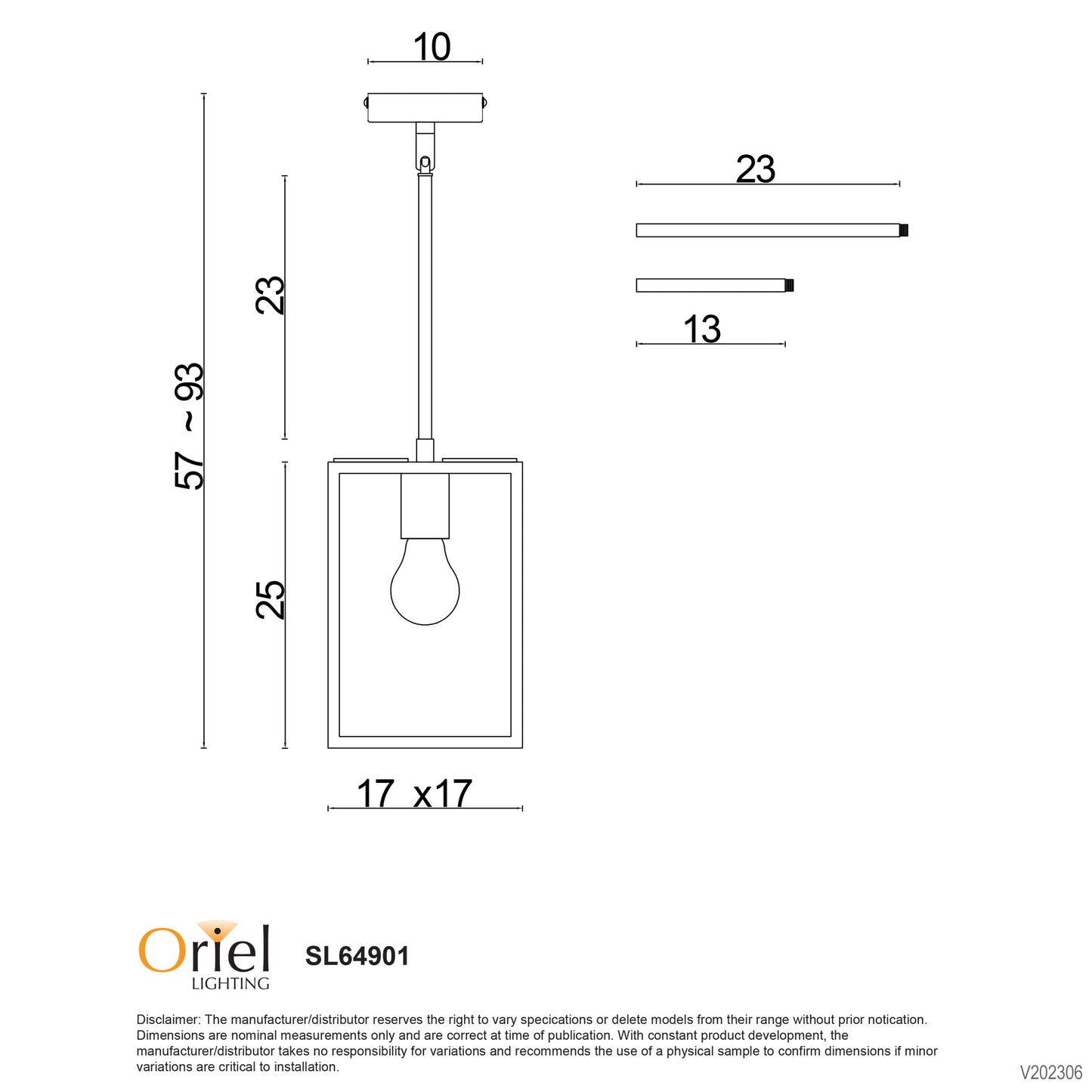 Eaton.17 Single Pendant Matt Black