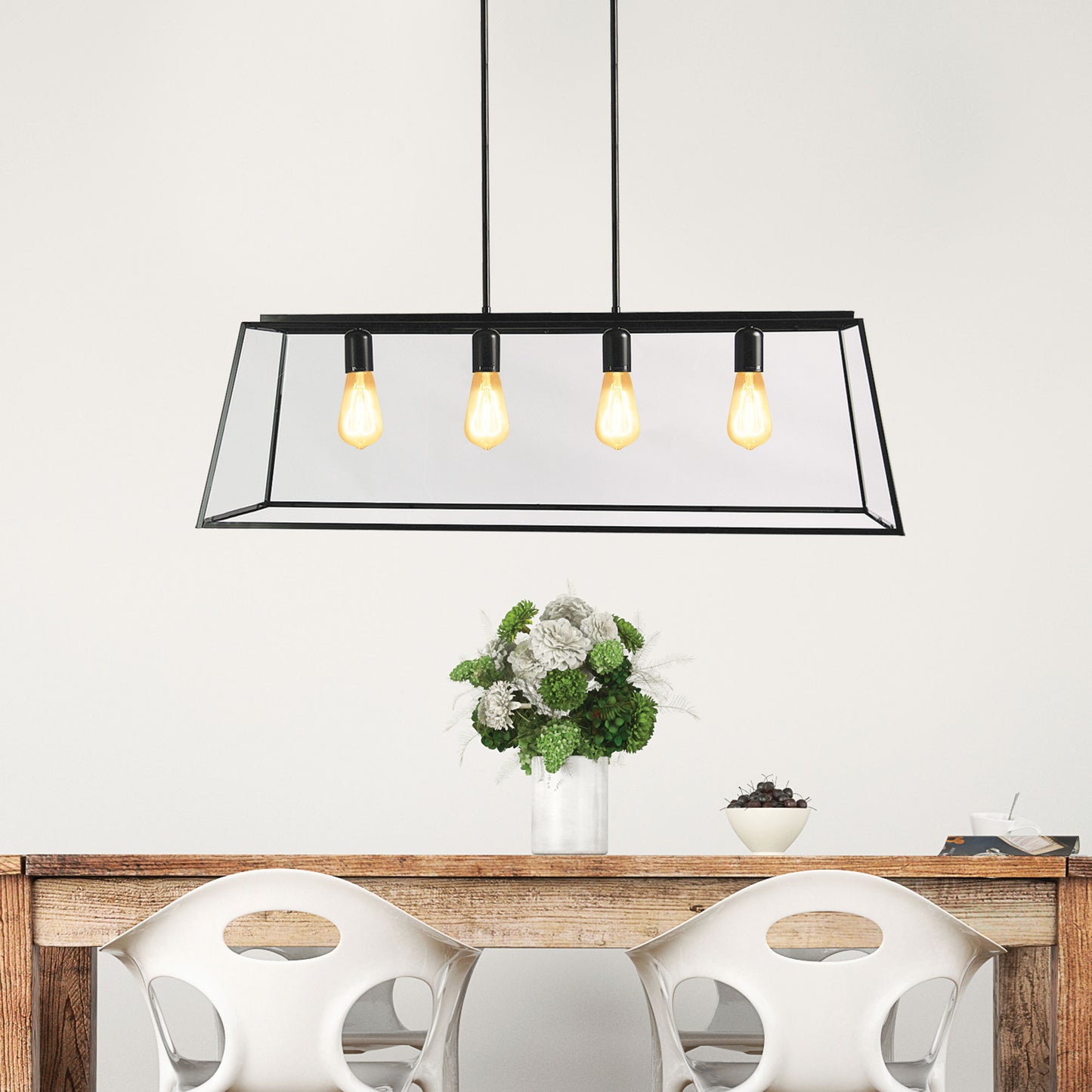 Eaton.100 4LT Pendant Matt Black