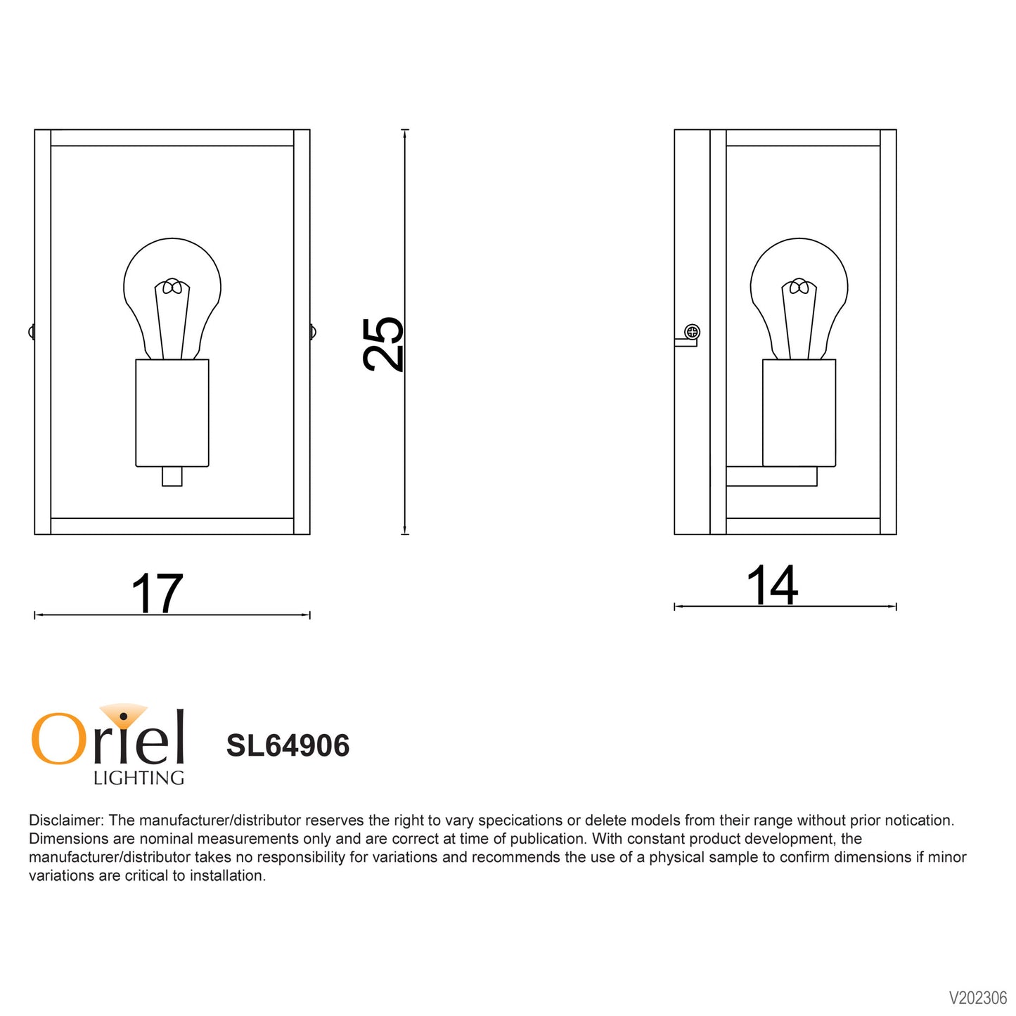 Eaton Wall Light Black