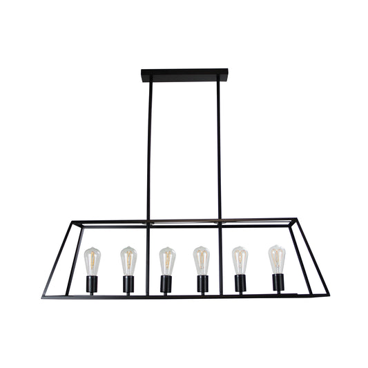 Southport.100 6 Light Pendant Black