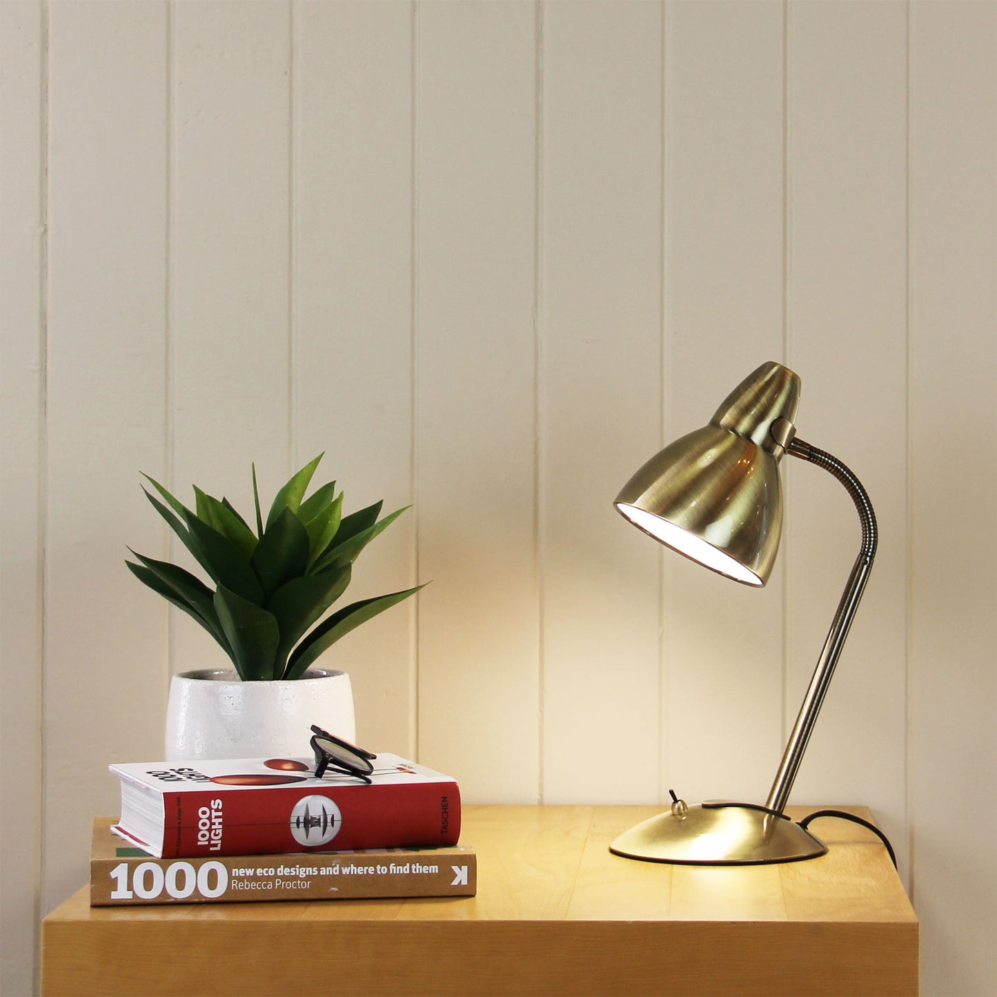 Trax Desk Lamp Antique Brass