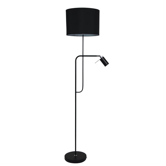 Carmen Floor Lamp W/ Child & Shade Black