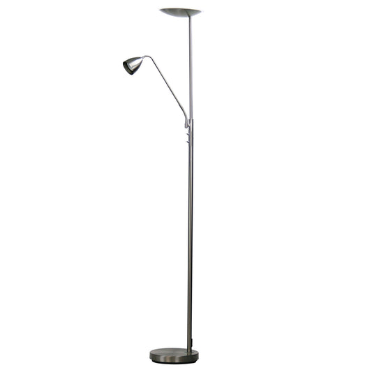 Up2 LED Floor Lamp Brushed Chrome W/ Child