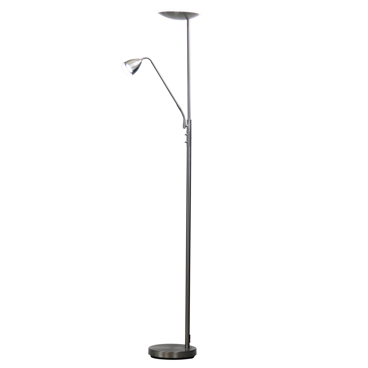 Up2 LED Floor Lamp Brushed Chrome W/ Child