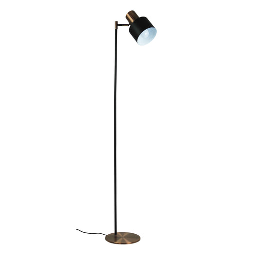 Ari Floor Lamp Black W/ Copper Head