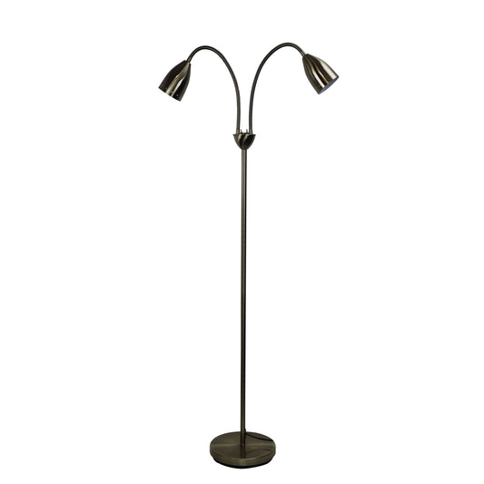 Stan Twin Floor Lamp Antique Brass