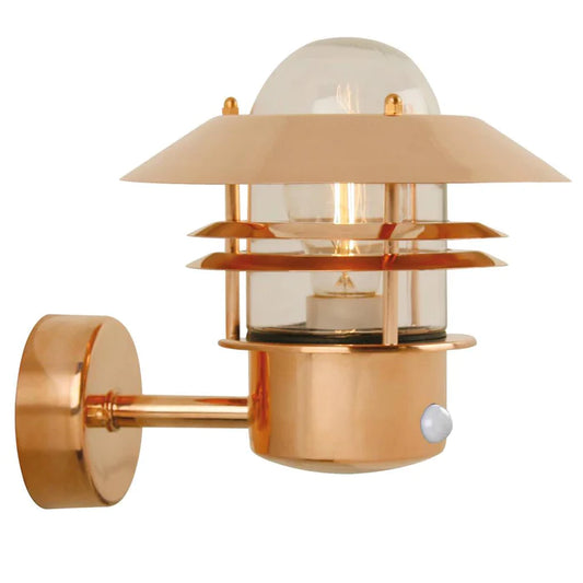 Blokhus Sensor Wall Copper/Glass Clear IP54 E27