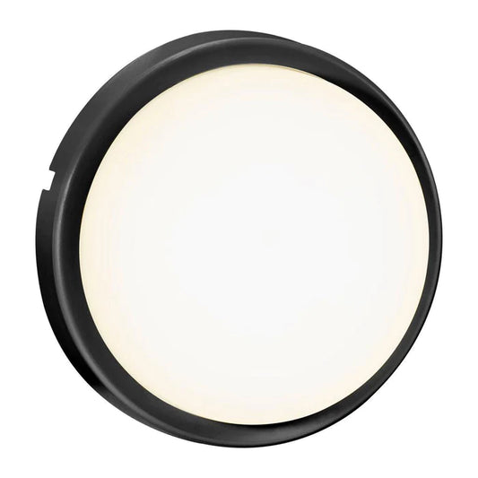 Cuba Bright Round Wall Black PC/Alu. IP54 13W 1600Lm 3K