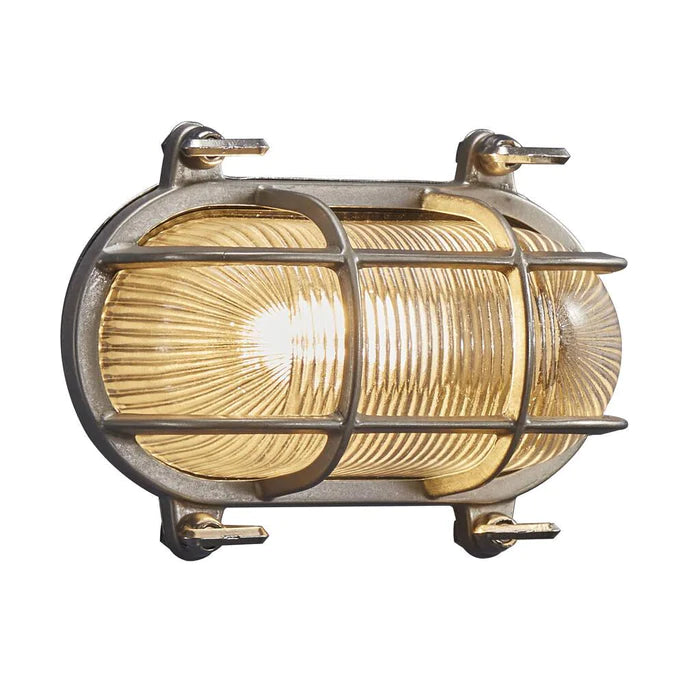 Helford Wall Nichel Brass/Glass IP64 E27