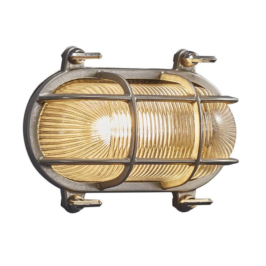 Helford Wall Nichel Brass/Glass IP64 E27