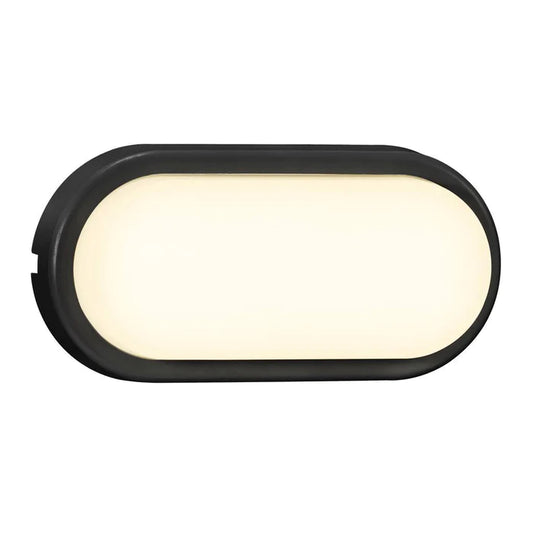 Cuba Energy Oval Wall Black PC IP54 6.5W 700Lm 3K