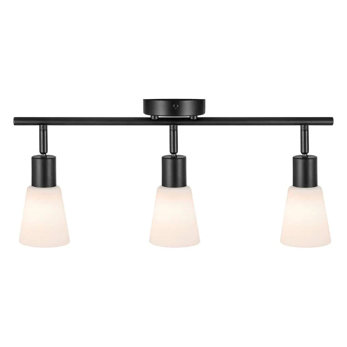 Cole Ceiling 3-Rail Black/Opal Metal/Glass IP20 E14