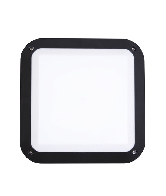 CLA Outdoor Polycarb Square Bunker Black  IP66 12W LED 240V