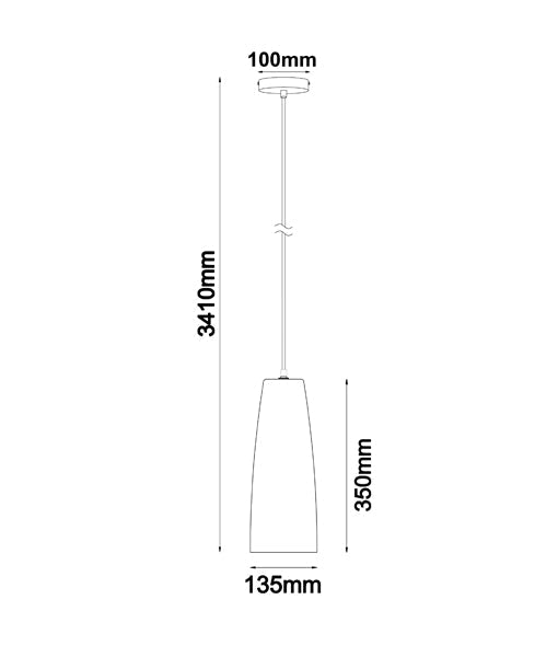 CLA Raindrop Effect Ellipse Shaped Smoke Black Glass 1x E27 240V