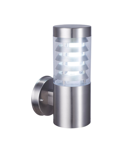 CLA Exterior Garden Surface Mounted Wall and Bollard Post light Silver IP44