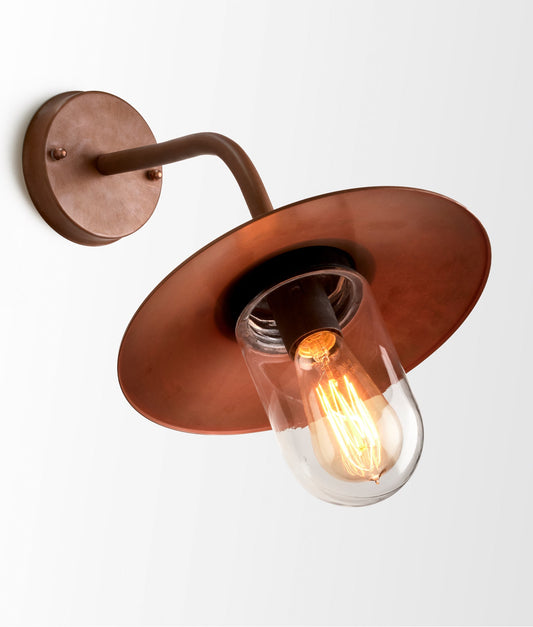 CLA Wall Light Aged Copper IP54 E27 240V