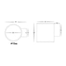 Havit Fixed Down Exterior Wall Light Black IP54 1x 15W 240V