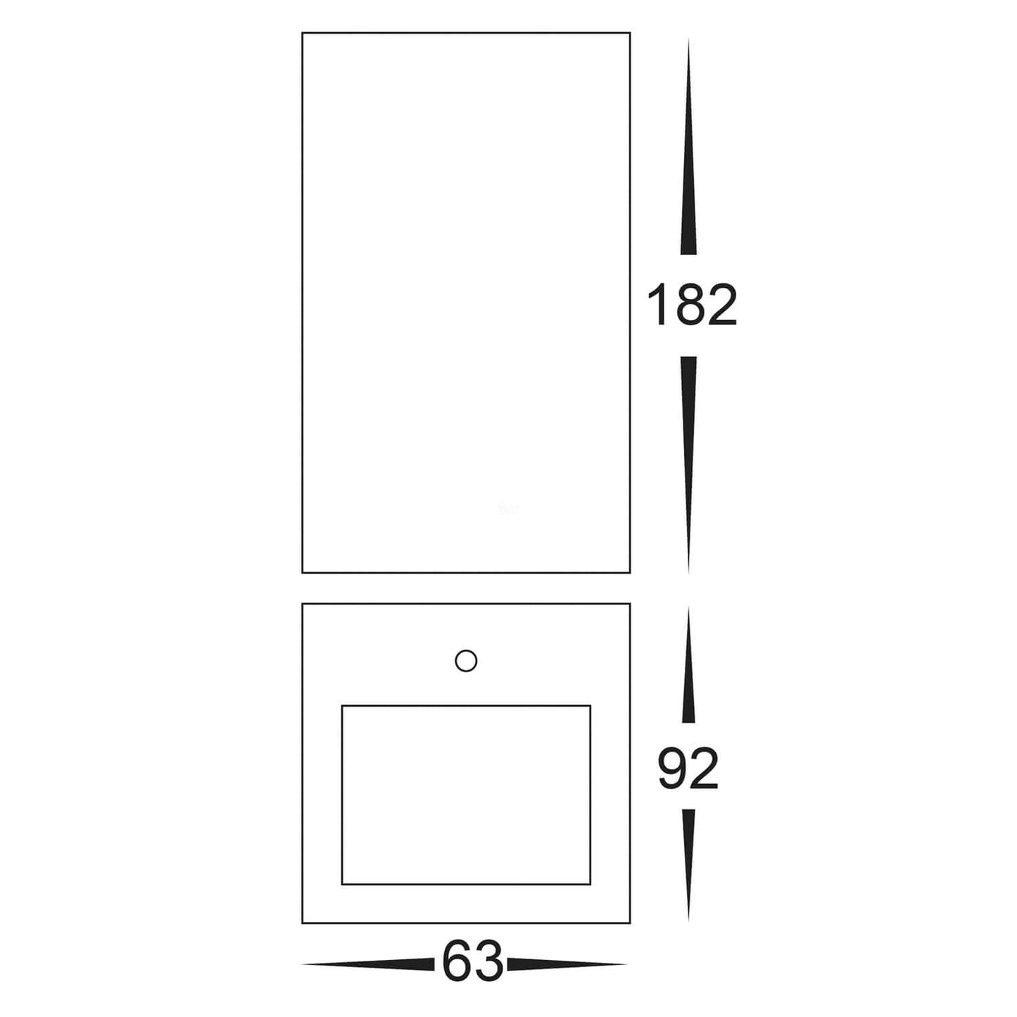 Havit Outdoor Up/Down Wall Light  Black  IP54 2x5W GU10 240V