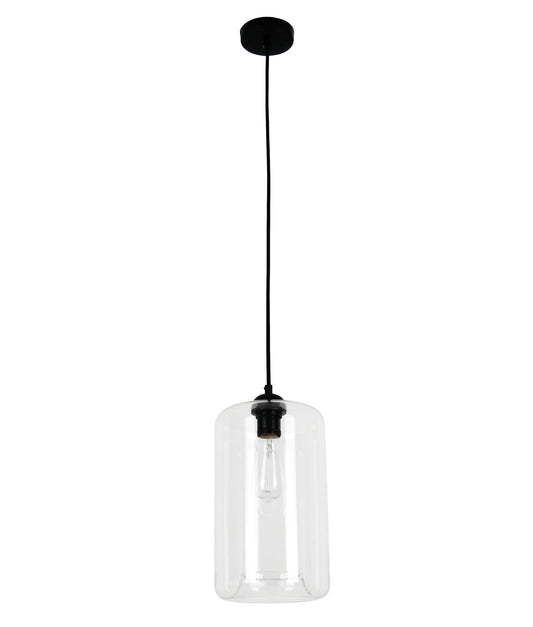 CLA Oblong Glass Pendant Clr Glass  1x E27 240V