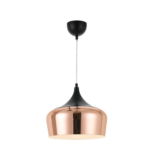 Telbix Bell Shaped Medium Metal Pendant Black/Copper 1x E27 240V