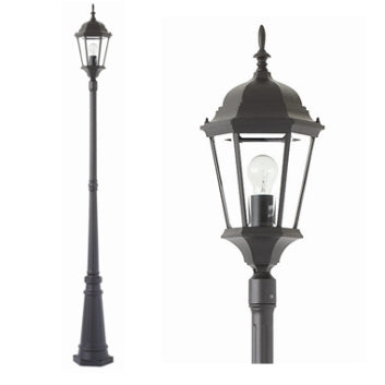 Mercator Outdoor Post Black  IP44 75W 240V